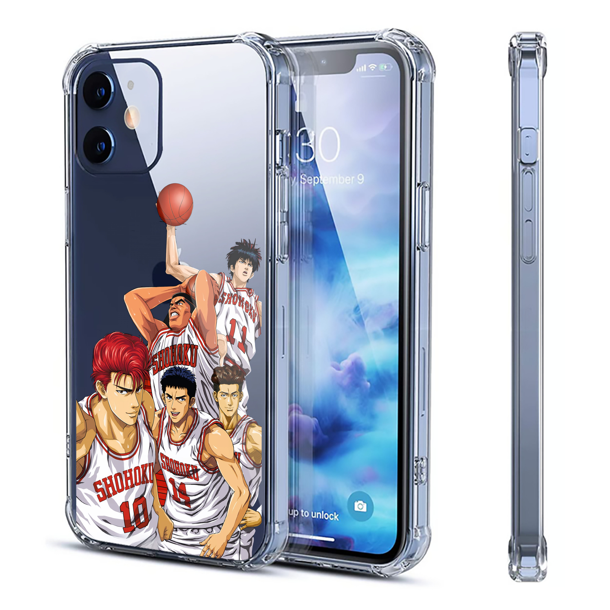 （画像用） SLAM DUNK／スラムダンク 【iPhone 12シリーズ対応】透明スマホケース（クリアソフトケース）